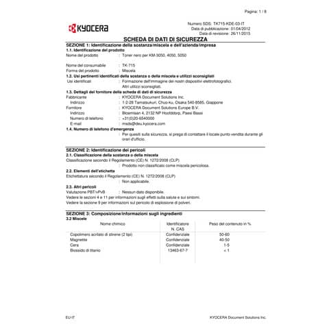 Toner TK-715 Kyocera-Mita nero  1T02GR0EU0